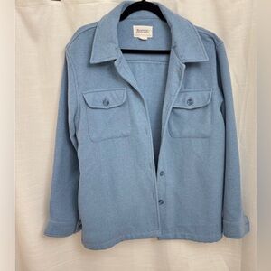 Light blue Shacket with pockets